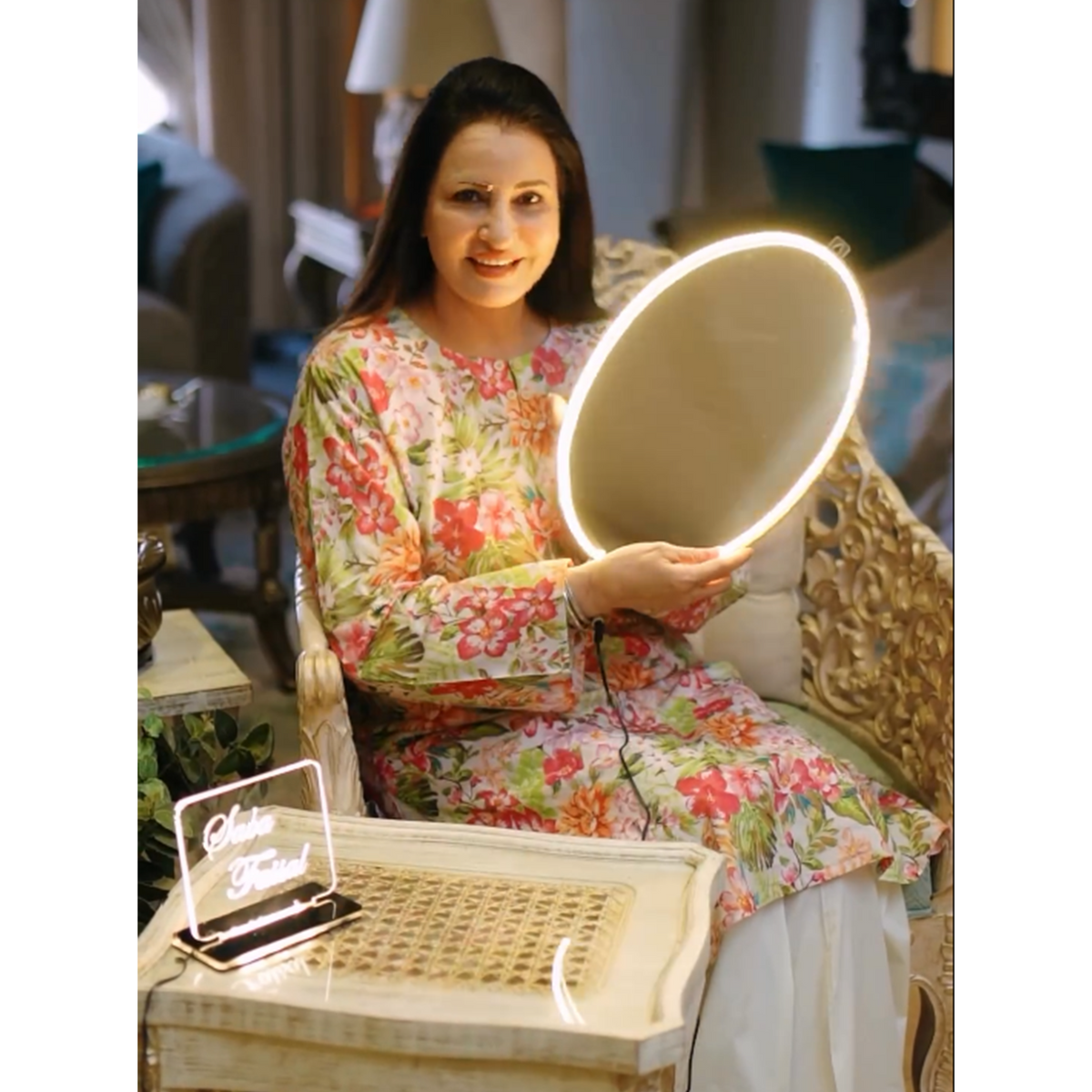 Neon Selfie Acrylic mirror for Room Walls