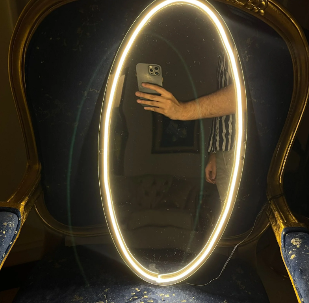 Neon Selfie Acrylic mirror for Room Walls