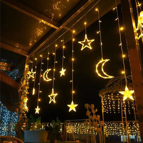Moon and Star Fairy Lights, Party Lights, Christmas Lights, Curtain Lights, Bedroom Decor, Home Decor, Bedroom Accessories, Lights for rooms