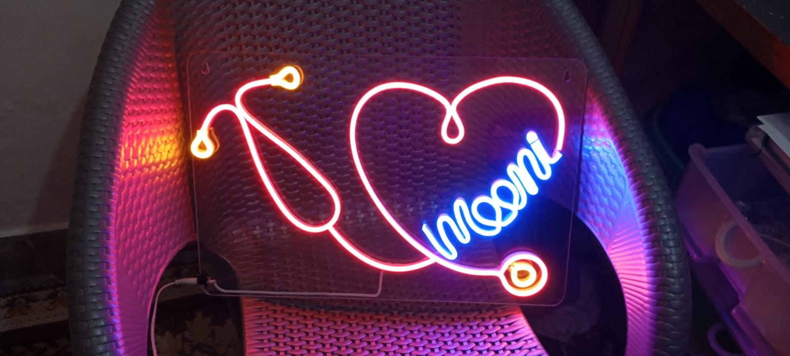 Customize Your Name On Neon Light Frame